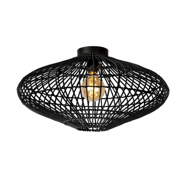 MAGALI Ceiling Light E27/40W Black Rotan