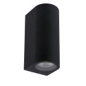 ZARO Wall spotlight Bathroom Round 2xGU10 Black
