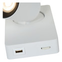 NIGEL Wall spotlight 1xGU10/5W + USB White