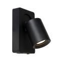 NIGEL Wall spotlight 1xGU10/5W + USB Black