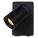 NIGEL Wall spotlight 1xGU10/5W + USB Black