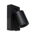 NIGEL Wall spotlight 1xGU10/5W + USB Black