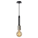 TANNER Pendant 1x E27 60W   Black/concrete