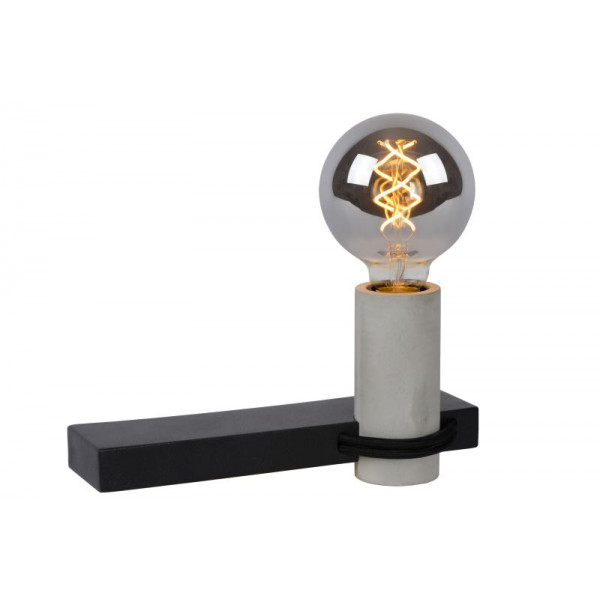 TANNER Wall lamp 1x E27 60W   Black/concrete