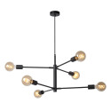 LESTER Pendant 6x E27/40W Black
