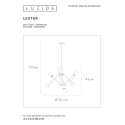 LESTER Pendant 6x E27/40W Black