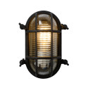 DUDLEY Outside Wall Light Oval IP65 E27/60W Black