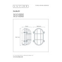 DUDLEY Outside Wall Light Oval IP65 E27/60W Matt