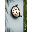 DUDLEY Outside Wall Light Round IP 65 E27/60W Blac