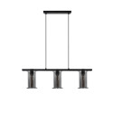 DOUNIA Pendant 3xE27/40W Matt Black/Smoke glass