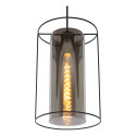 DOUNIA Pendant E27/40W Matt Black/Smoke glass