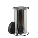 DOUNIA Wall light E27/40W Matt Black/Smoke glass