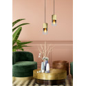 ZINO Pendant E27/60W Satin Brass/Smoke Glass