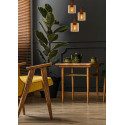 TOLEDO Pendant 3xE27/60W Copper/Glass Amber