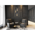 ORLANDO Pendant 3xE27/60W Black/Smoke Glass