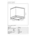 AVEN Ceiling spotlight Square Gu10/50W  Black