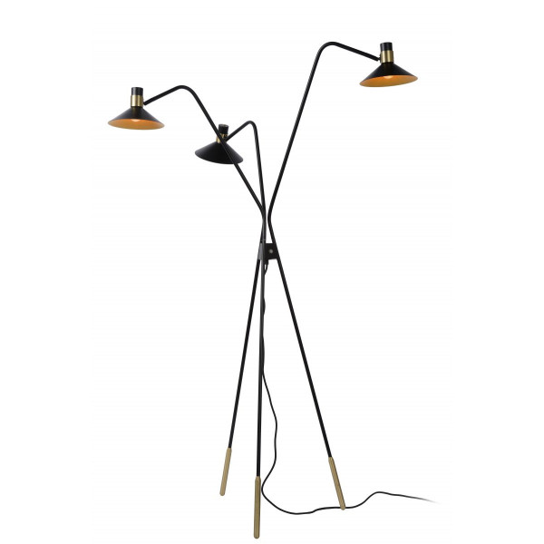 PEPIJN Floorlamp 3xE14 Black/Gold