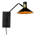 PEPIJN Wall Light 1xE14 Black/Gold