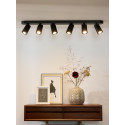 XYRUS - Stropné svietidlo - 6xGU10/5W incl. DTW W14 L84 H12.5cm - Čierna (old 23954/30/30)