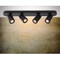 XYRUS-Stropné svietidlo 4xGU10/5W DTW incl. W9 L60 H12.5cm - Čierna (old 23954/20/30)