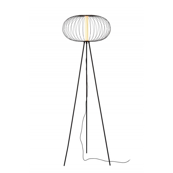CARBONY - Stojaca lampa - LED 5W 2700K - Čierna