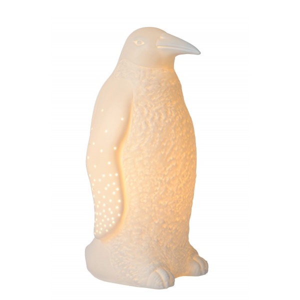 PINGUIN - Stolná lampa - E14 H25.7cm - Biela