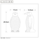 PINGUIN - Stolná lampa - E14 H25.7cm - Biela