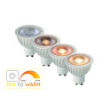 LED - Žiarovka - GU10/5W DIM TO WARM - biela