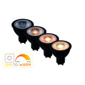 LED - Žiarovka - GU10/5W DIM TO WARM - čierna