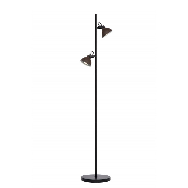 DAMIAN - Stojaca lampa - GU10/35W H140cm - rust. hnedá