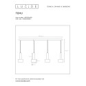 TEUN - Závesné svietidlo - 4xE27/40W - čierna