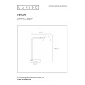 DEVON - Stolová lampa - 5W / LED 48.5cm - biela