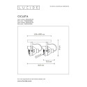 CICLETA - Stropné svietidlo - 2xGu10/35W - čierna