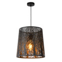 GARELL - Závesné svietidlo - E27 Ø35cm H35cm - čierna