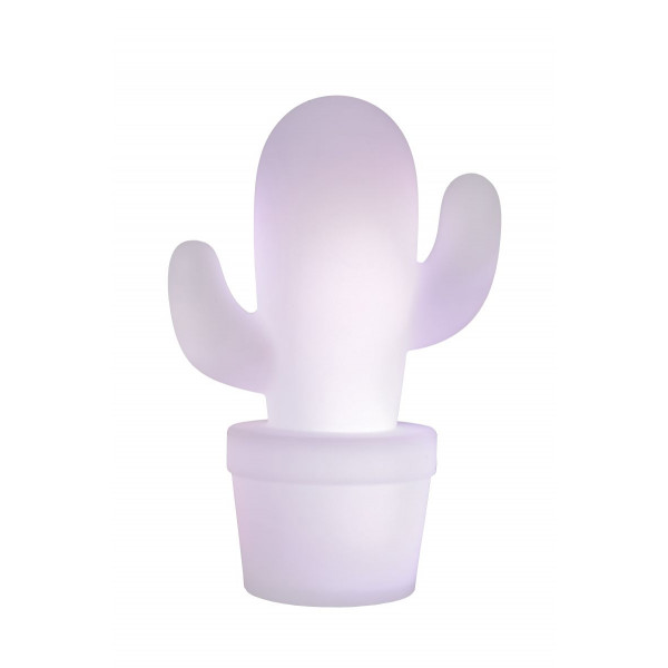 CACTUS - Stolová lampa - LED 2W RGB IP44 H33cm - biela