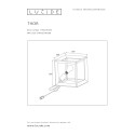 THOR - Stolová lampa - E27 25/25/25cm - sivá