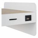 ATKIN - Nástenné svietidlo - LED 5W+USB port 25/14/11cm - biela