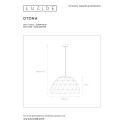 OTONA - Závesné svietidlo - E27/60W 60cm - Biela