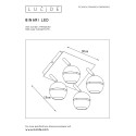 BINARI - Stropný reflektor - LED 4x 5W 2700K  L34 W34 H14