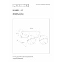 BINARI - Stropný reflektor - LED 2x 5W 2700K  L30 W10 H14