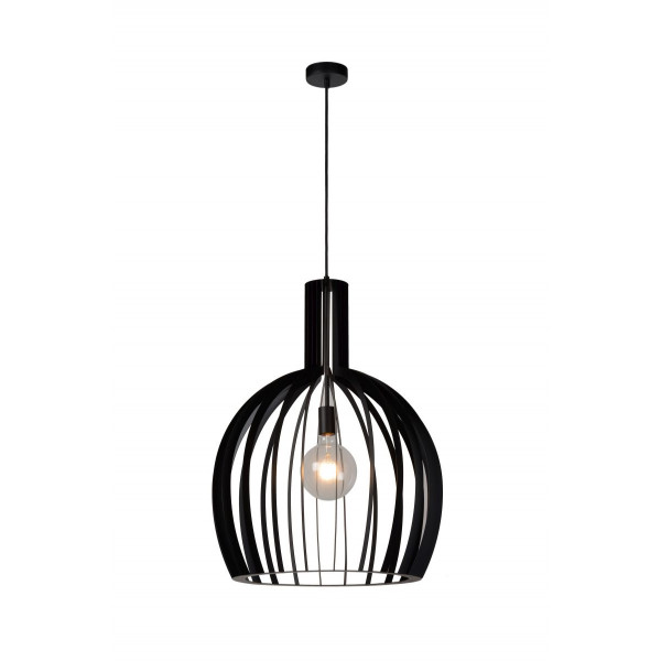 MIKAELA - Závesná lampa - E27 D50cm H65cm - čierna