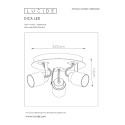 DICA LED - Stropný reflektor - 3xGU10/5W 320LM 30