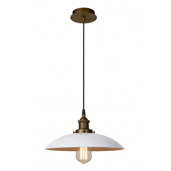 BISTRO - Závesné svietidlo - E27 D32 H12cm - biela