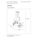 FOCKER - Závesné svietidlo - E27 L44 W50 H120cm 