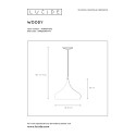 WOODY - Závesné svietidlo - E27 D42 H30 cm - Drevo