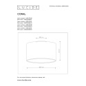 CORAL - Stropné stropné svietidlo - Ø 35 cm - E27 - Biela