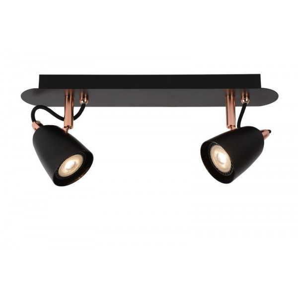 RIDE-LED - Stropný reflektor - 2xGU10/5W incl 3000K Red C