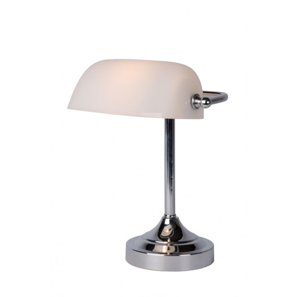 Banker - Stolná lampa - E14 W22cm H30cm - Biela