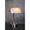 Banker - Stolná lampa - E14 W22cm H30cm - Biela