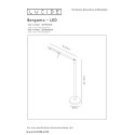 BERGAMO-LED - Stojaca stmiev. lampa - 6W 3000K 600LM Satin chrome